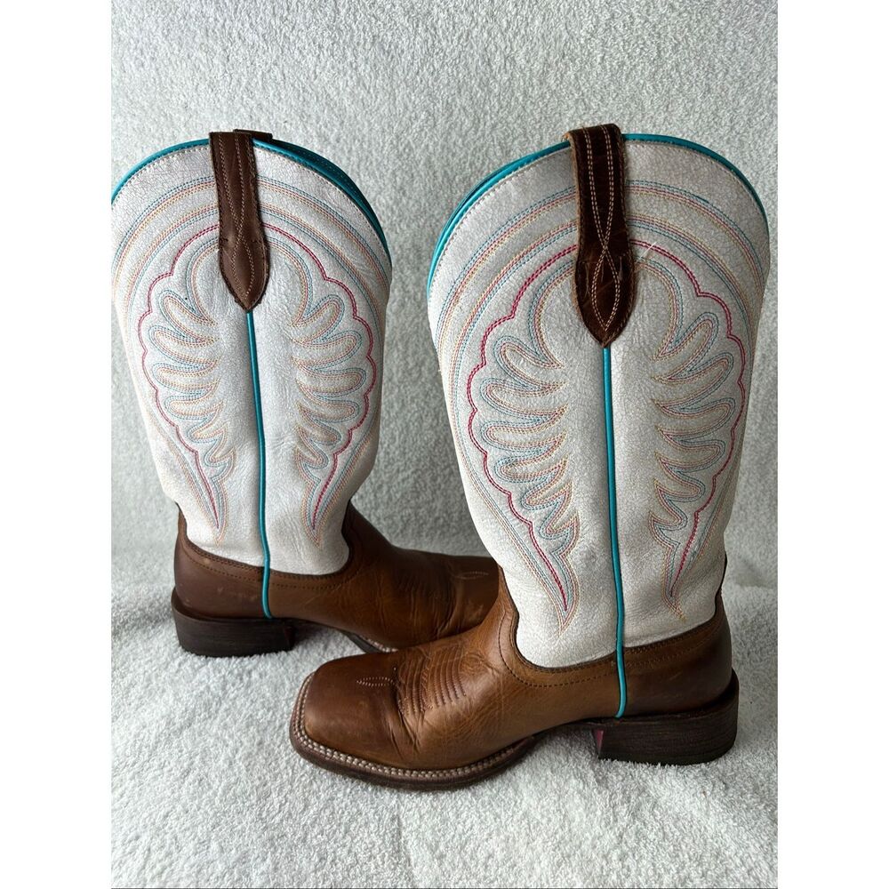 ARIAT WOMEN'S SHILOH RED WESTERN BOOTS - SQUARE TOE size 8